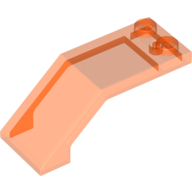 Lego čelní sklo 5x2x1 2/3, průhledná neonově oranžová (607047, 6120916, 6252517)